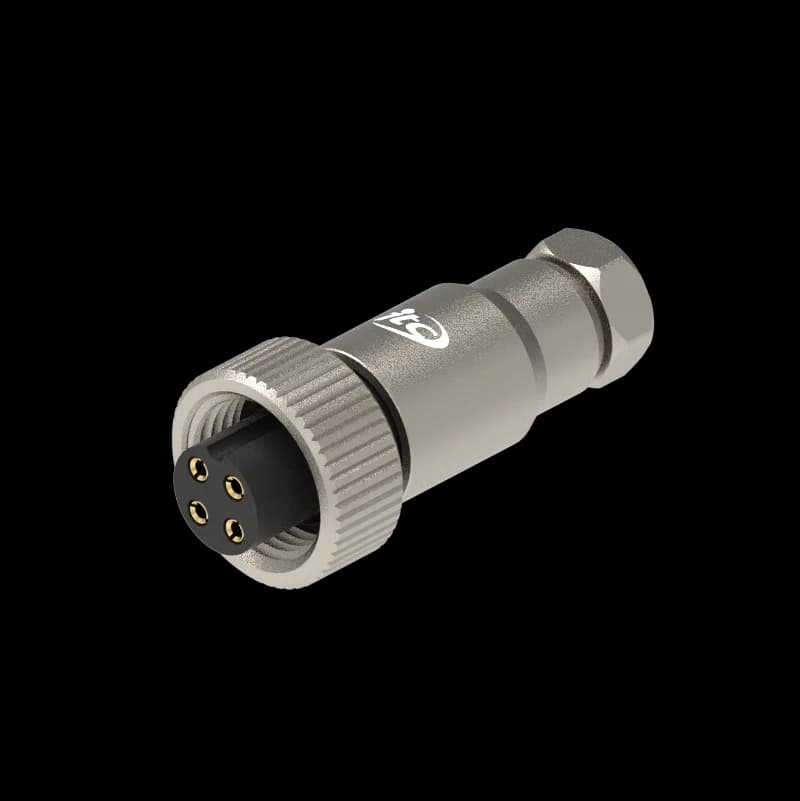 Conector cabo M12 1 Amper fêmea