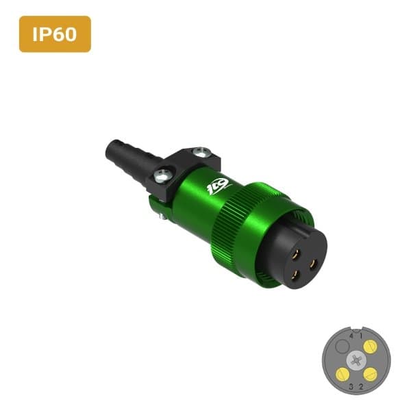Conector M16 fêmea para cabo IP60 10 amperes CC41-VD(-4)