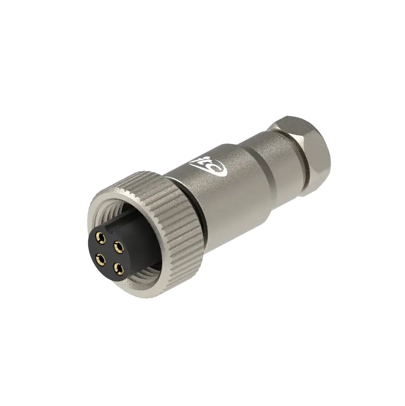 Conector cabo M12 1 Amper fêmea