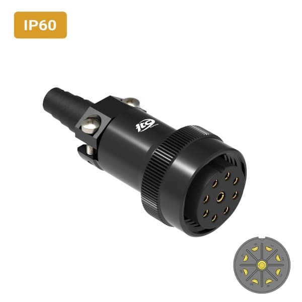 Conector M24 fêmea para cabo IP60