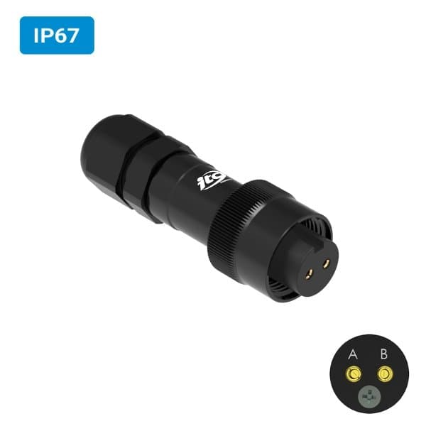 Conector circular militar H16 fêmea IP67 6 amperes